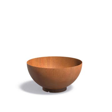 Cortenstaal bloempot Bocca Ø100x51cm - Met bodem, Tuin en Terras, 100 cm of meer, Rond, Nieuw, Metaal
