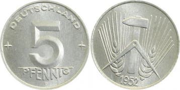 5 Pfennig Ddr 1953e, Verzenden, België