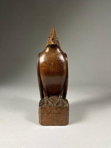 G. Rouxel - sculptuur, Vogel - 27.3 cm - Hout