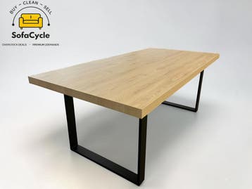 Eettafel 200x100 met U-poten – overstock, Huis en Inrichting, Verzenden, Nieuw