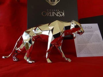 Richard Orlinski (1966) - The Panther Spirit (Silver, Antiquités & Art