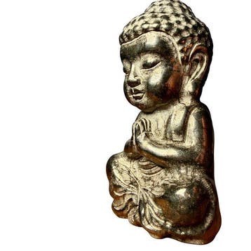 Boeddha en Pyriet - premium Gravure - Hoogte: 110 mm -