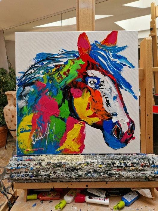 Henry Escobar - cheval, Antiquités & Art, Art | Objets design