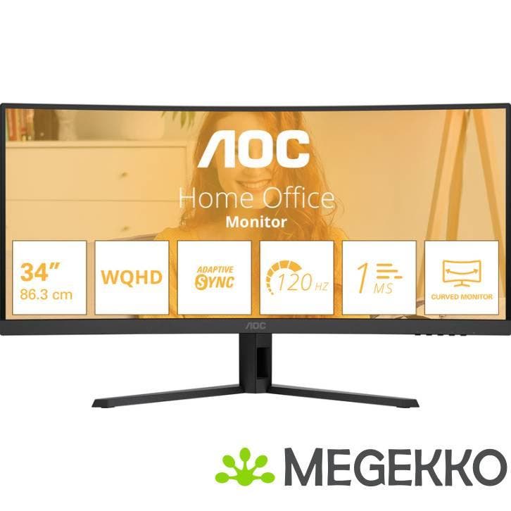 AOC B3 CU34B3E 34  Wide Quad HD 120Hz VA Monitor, Computers en Software, Monitoren, Nieuw, Verzenden