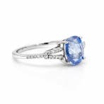 Zonder minimumprijs - Ring Platina - 2.34ct. tw. Saffier -, Handtassen en Accessoires, Ringen, Nieuw