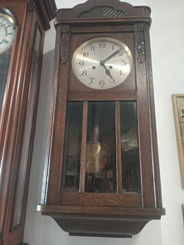 Slingerklok - Art Deco - Eik - 1910-1920, Antiek en Kunst