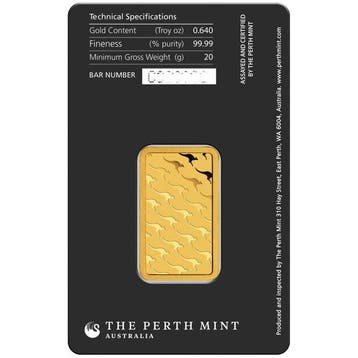 20 gram - Goud .999 - The Perth Mint - Verzegeld en met