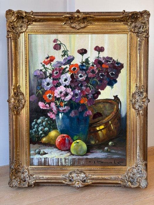 Henri Joseph Pauwels (1903-1983) - Bloemstilleven, Antiek en Kunst, Kunst | Schilderijen | Klassiek