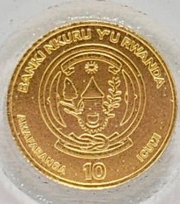 Rwanda. 10 FRW 2014, Icon of the World Paradiesvogel, 1/200
