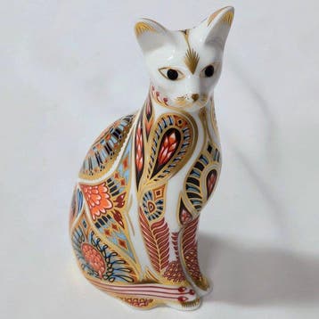 Royal Crown Derby - Figurine - Siamese Cat - Porcelaine
