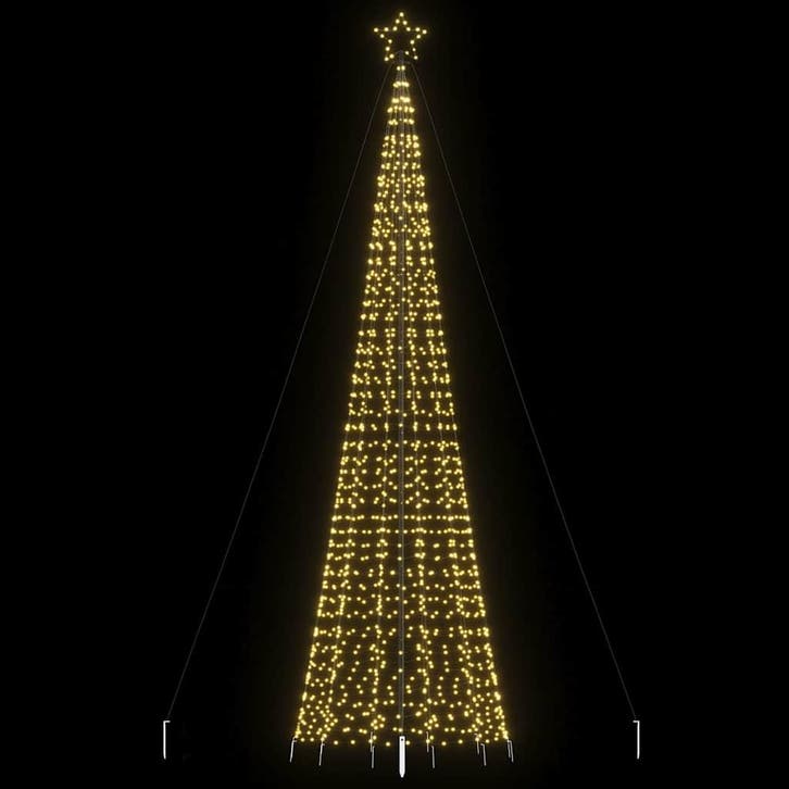 vidaXL LED-kerstboom met spikes 1534 LEDs warm wit 500 cm, Diversen, Kerst, Nieuw, Verzenden