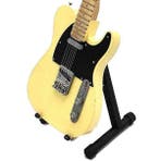 Miniatuur Fender Telecaster gitaar met gratis standaard, Verzenden, Nieuw, Beeldje, Replica of Model