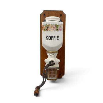 Pe-De - Koffiemolen - Hout, Metaal, Glas, Keramiek - Wand