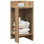 vidaXL Bijzettafeltje met plank 25,5x27x60 cm artisanaal, Verzenden, Nieuw