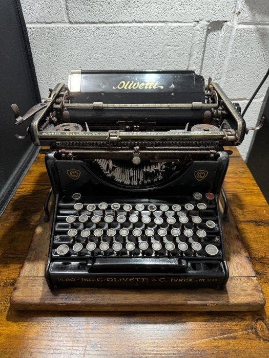 Olivetti, M20 - Machine à écrire - 1920-1930, Antiquités & Art, Art | Objets design