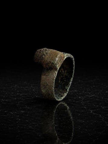 Oud-Romeins, Keizerrijk Brons Ring - 3e tot 5e eeuw na, Antiek en Kunst