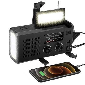 4000mAh Radio Powerbank op Zonne-energie met Dynamo -, Verzenden
