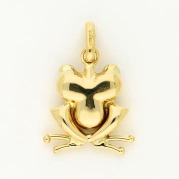 Hanger - 18 karaat Geel goud - Saffier