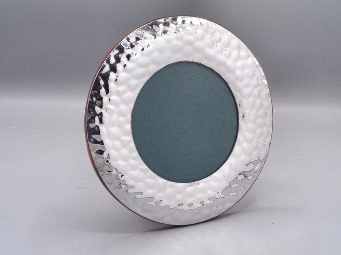 PG-Miani Argenteria - Fotolijst - Verzilverd - Ronde vorm,, Antiek en Kunst, Antiek | Zilver en Goud