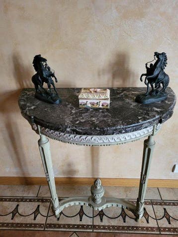 Console - Bois, Marbre, Antiquités & Art