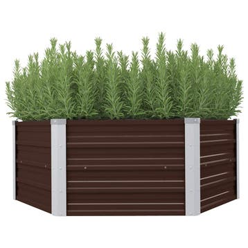 vidaXL Plantenbak verhoogd 129x129x45 cm gegalvaniseerd, Verzenden