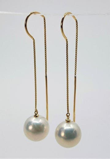 Oorbellen - 18 karaat Geel goud - 10 mm Edison Pearls