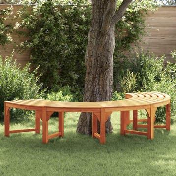vidaXL Boom Bank 4-Aantal zitplaatsen 210 x 80 x 45 cm, Tuin en Terras, Verzenden, Nieuw