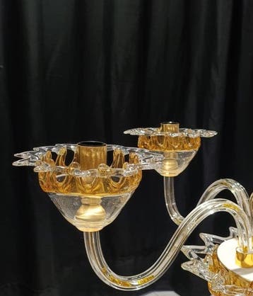 Lustre - Caramelloro - Verre de Murano - 5 lumières