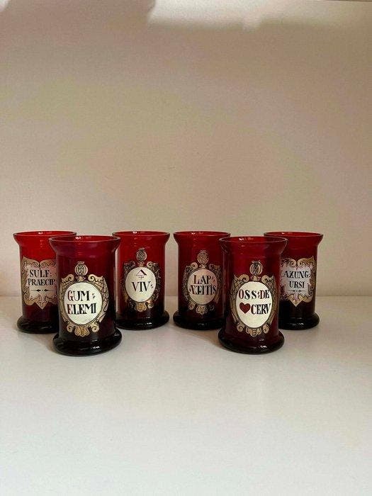 Apothekerspot (6) - Glas, Antiquités & Art, Curiosités & Brocante