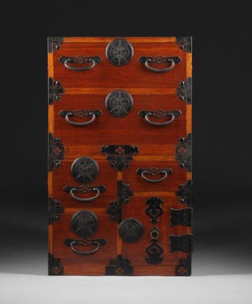 Tansu  (ladenkast) - Hout, Kiri (paulownia) hout, Hinoki, Antiek en Kunst