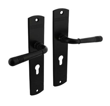 Intersteel deurkruk Helena op schild 230x44mm PC55 zwart, Doe-het-zelf en Bouw, Ophalen of Verzenden, Nieuw