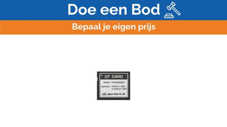 Bieden: JRC 7HRJD0002B VDR Compact Flash Card for JCY-1800, Watersport en Boten, Navigatiemiddelen en Scheepselektronica, Ophalen of Verzenden