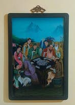 La partita di mahjong - Scuola Cinese (XX)-pittura inversa