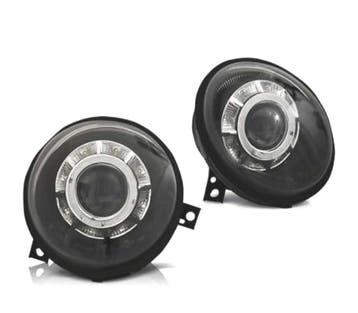 PHARES LED DAYLIGHT POUR VOLKSWAGEN VW LUPO 98+ FOND NOIR, Verzenden