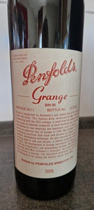 2011 Penfolds Grange Bin 95 - Australie-Méridionale - 1