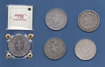 Italie, France. 5 Lire argento (5 monete)