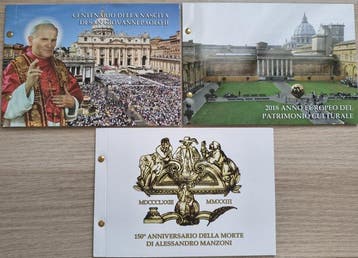 Vaticaan. 2 Euro 2018/2023 (3 coins) Busta Filatelico
