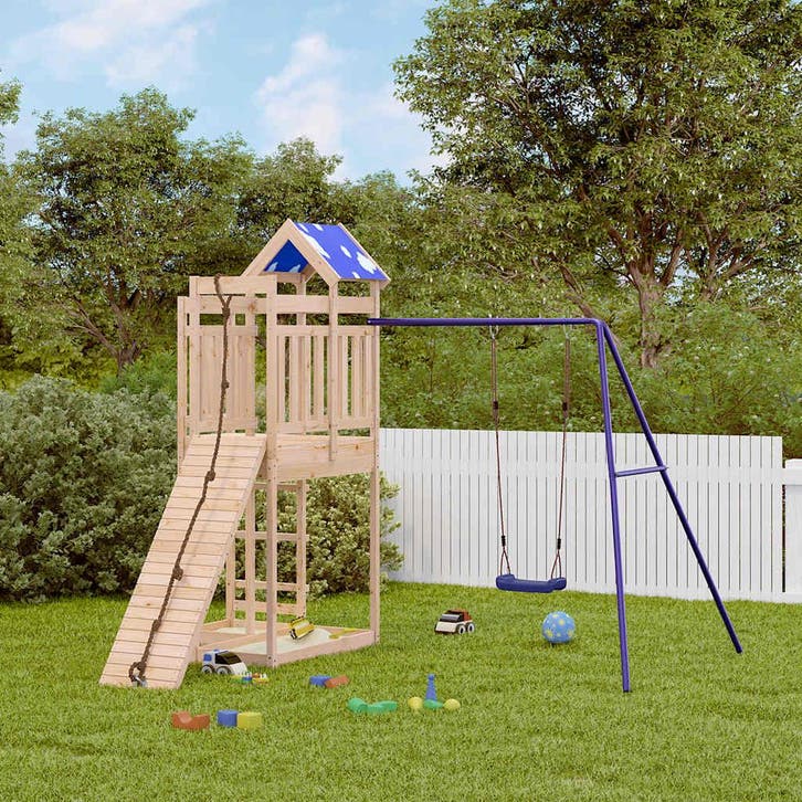 vidaXL Speelhuis massief grenenhout, Enfants & Bébés, Jouets | Extérieur | Aires de jeux, Envoi