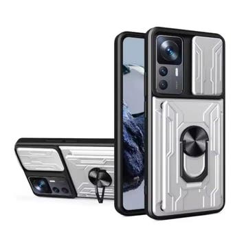 Xiaomi 14T Pro - Card Slot Hoesje met Kickstand en Camera, Verzenden