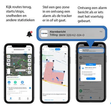 Slimme GPS Tracker  met 12V aansluiting en realtime volg app, Verzenden, Nieuw, Elektriciteit