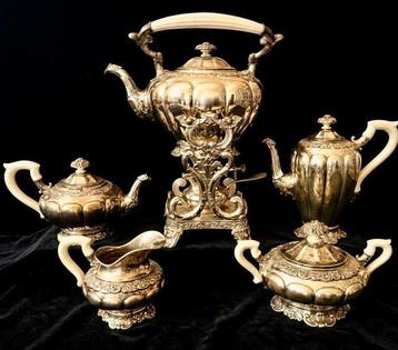 Unbekannt - Tafelservies (7) - 800 zilver / massief zilver -, Antiek en Kunst
