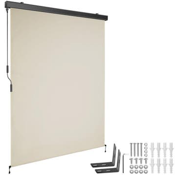 tectake Zonnescherm Eloise met 2 wandhouders - 140 x 250 cm,, Tuin en Terras, Verzenden, Nieuw
