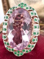 Zonder minimumprijs - Ring - 9 kt. Roségoud, Zilver Amethist, Nieuw