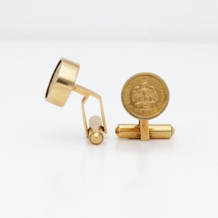 Boutons de manchette - 18 carats Or jaune, Handtassen en Accessoires, Antieke sieraden