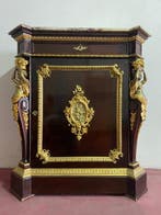 Meuble dappui - Hout, Gepatineerd brons, Marmer - Napoleon, Antiek en Kunst