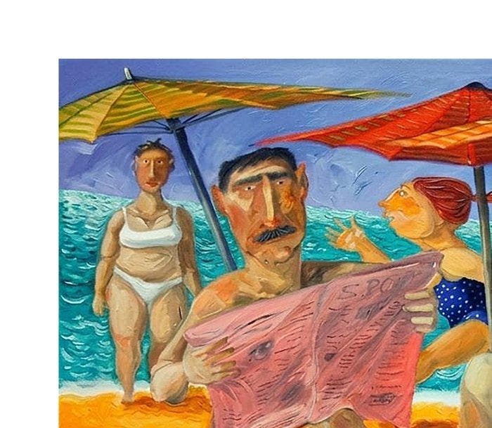 Pino Procopio (1954) - VACANZE AL MARE, Antiek en Kunst, Kunst | Designobjecten