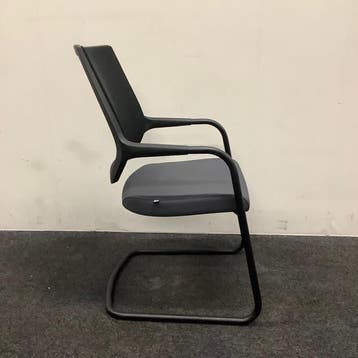 sedus Vergaderstoel / sledestoel, Antraciet - zwart