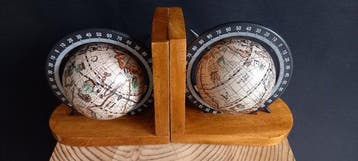 Serre-livres (2) - Fer, Orme - Serre-livres en globe