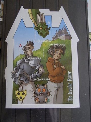 Luxemburg 2012 - Grote partij tot en met 2012 in plastic, Gestempeld