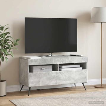 vidaXL LED tv-meubel Betongrijs Bewerkt hout, Verzenden